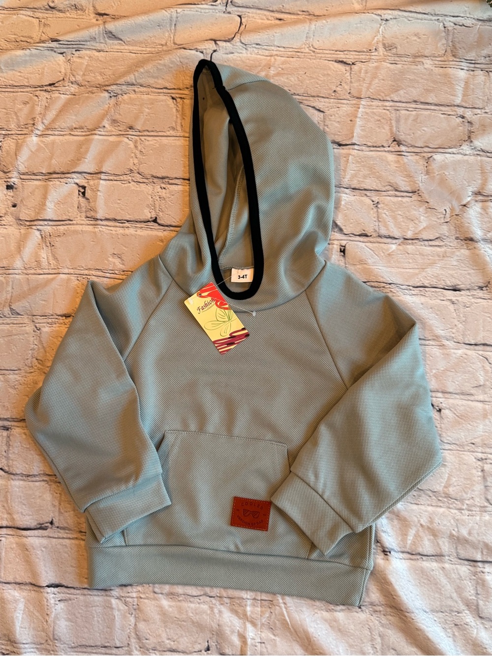 NWT Toddler Boys Hoodie “Cooler Version of Dad” 3-4T Waffle Knit